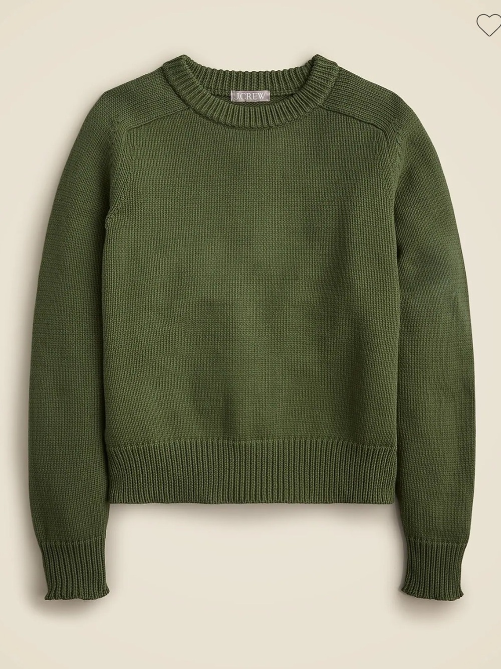 J. Crew Outlet Olive Green Crewneck Sweater